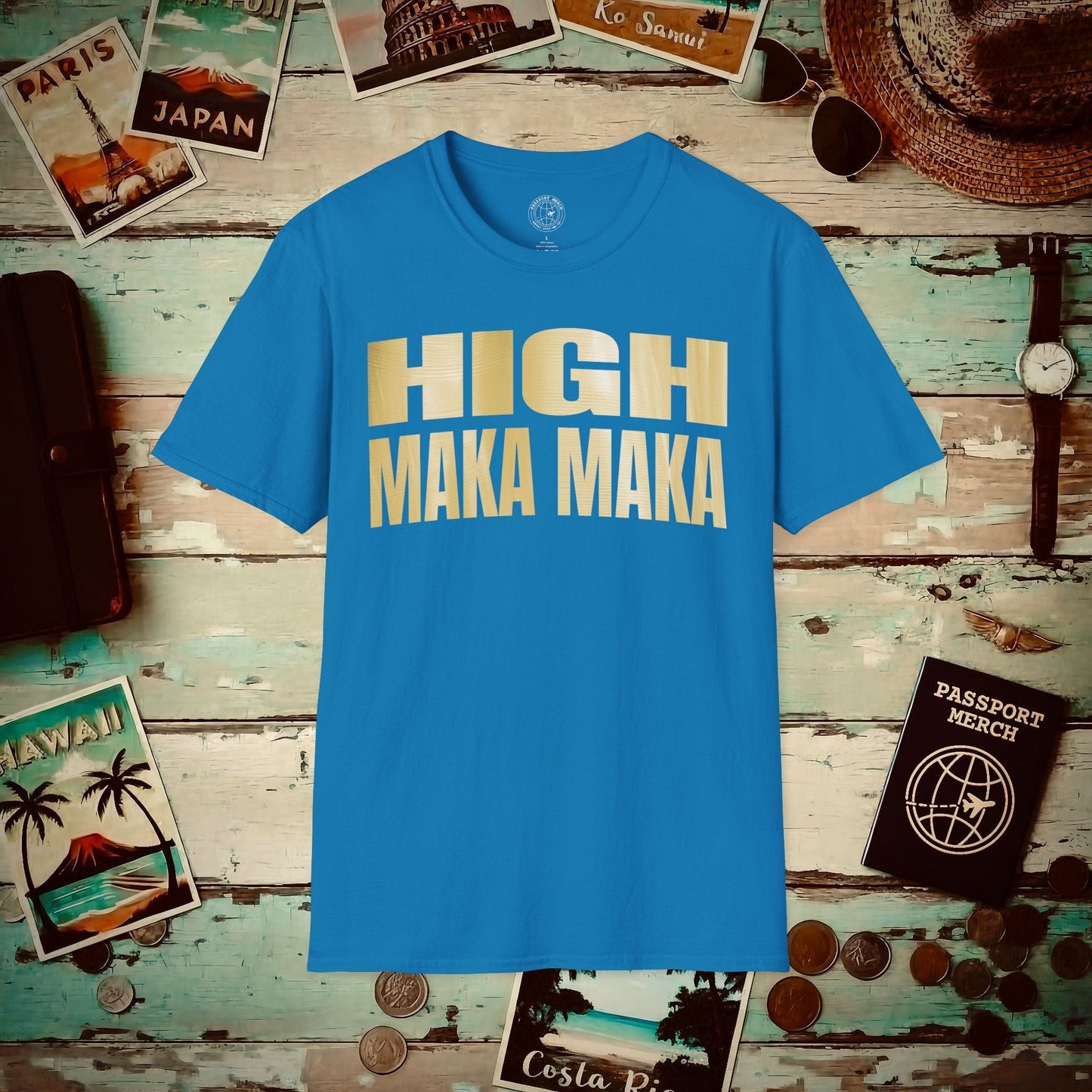 Bullion Gold High Maka Maka, Hawaii T-Shirt Sapphire / S