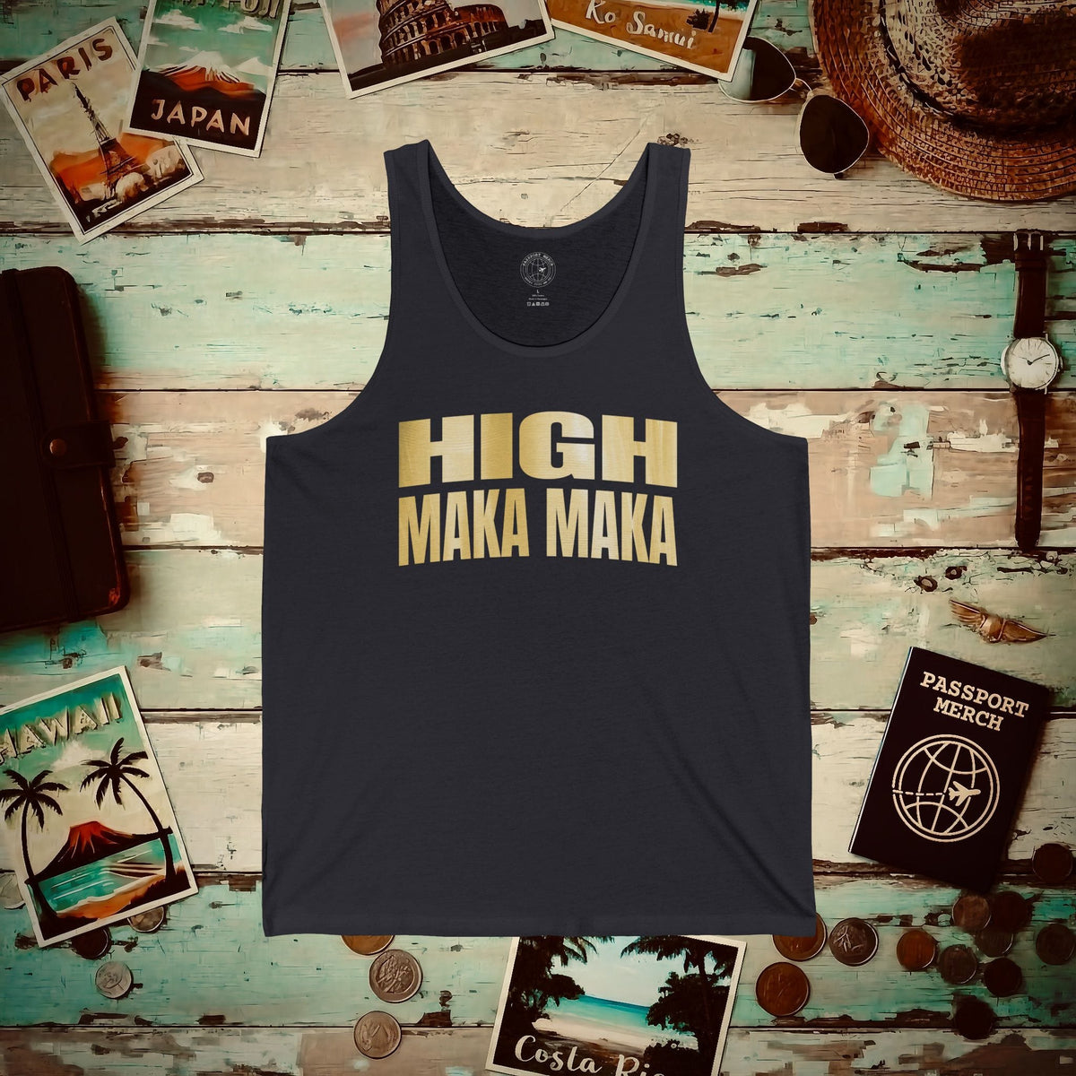 Bullion Gold High Maka Maka, Hawaii Tank Top Dark Grey / XS