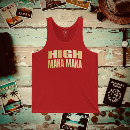Bullion Gold High Maka Maka, Hawaii Tank Top Red / XS