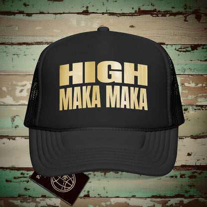 Bullion Gold High Maka Maka, Hawaii Trucker Hat Black / One size