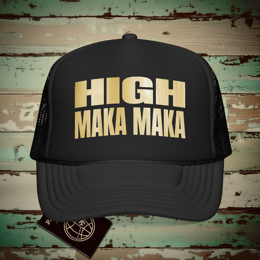 Bullion Gold High Maka Maka, Hawaii Trucker Hat Black / One size