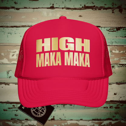 Bullion Gold High Maka Maka, Hawaii Trucker Hat Red / One size