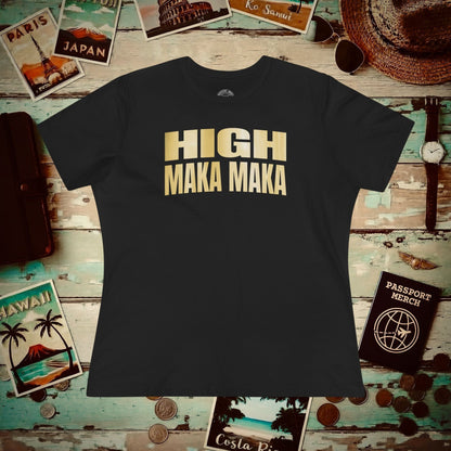 Bullion Gold High Maka Maka, Hawaii, Womens Fit T-Shirt Black / S