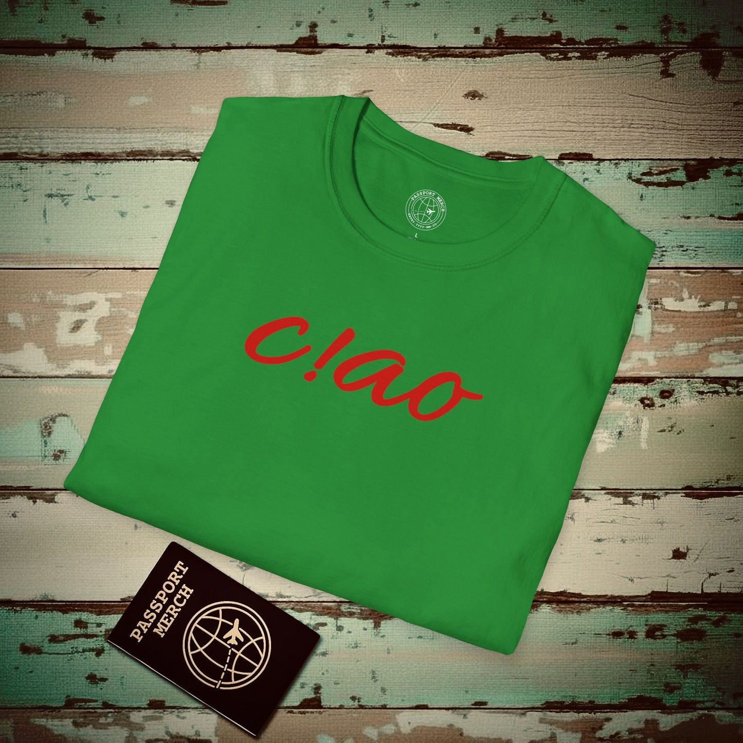 c!ao with Authority! Italy T-Shirt Irish Green / S
