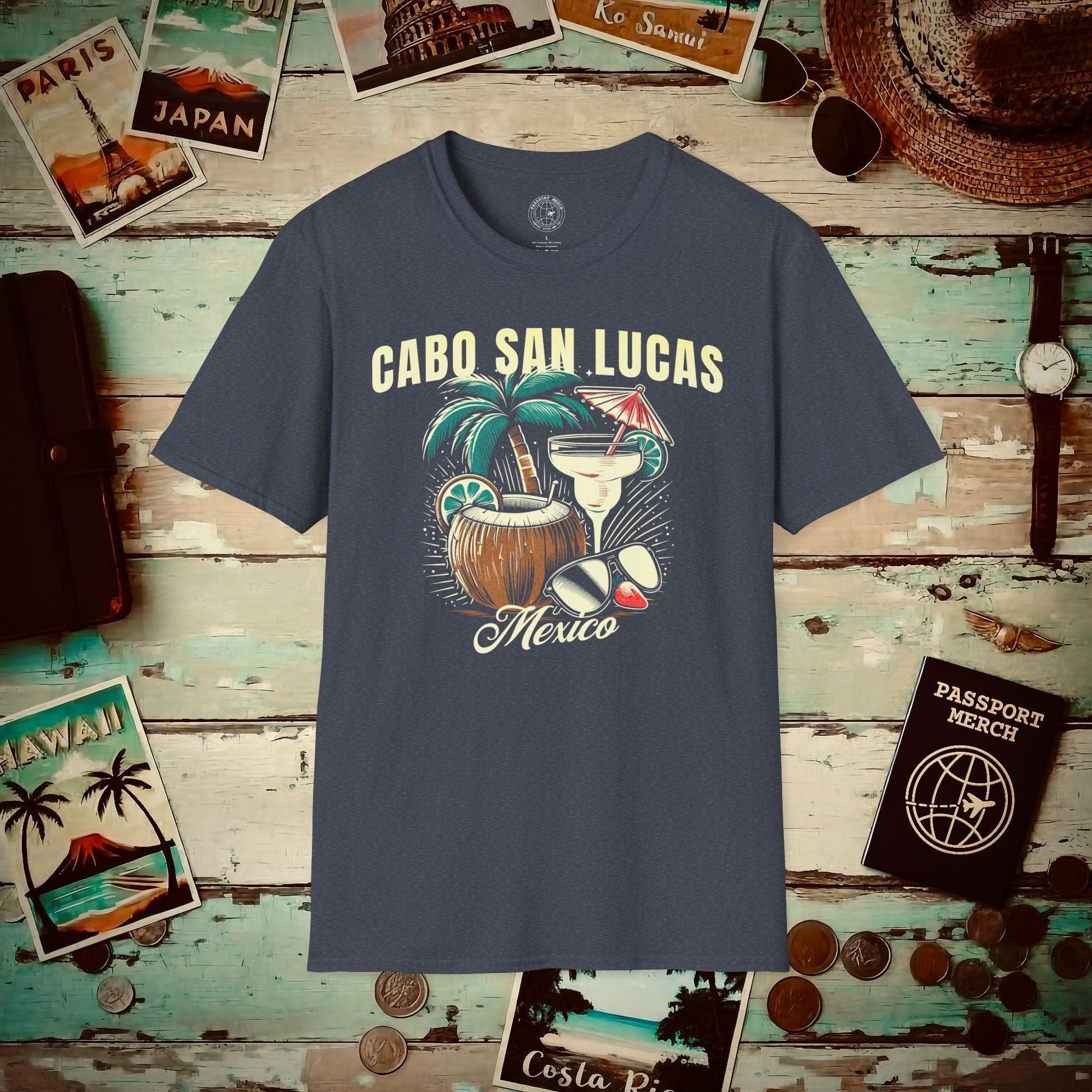 Cabo San Lucas Mexico T-Shirt Heather Navy / S