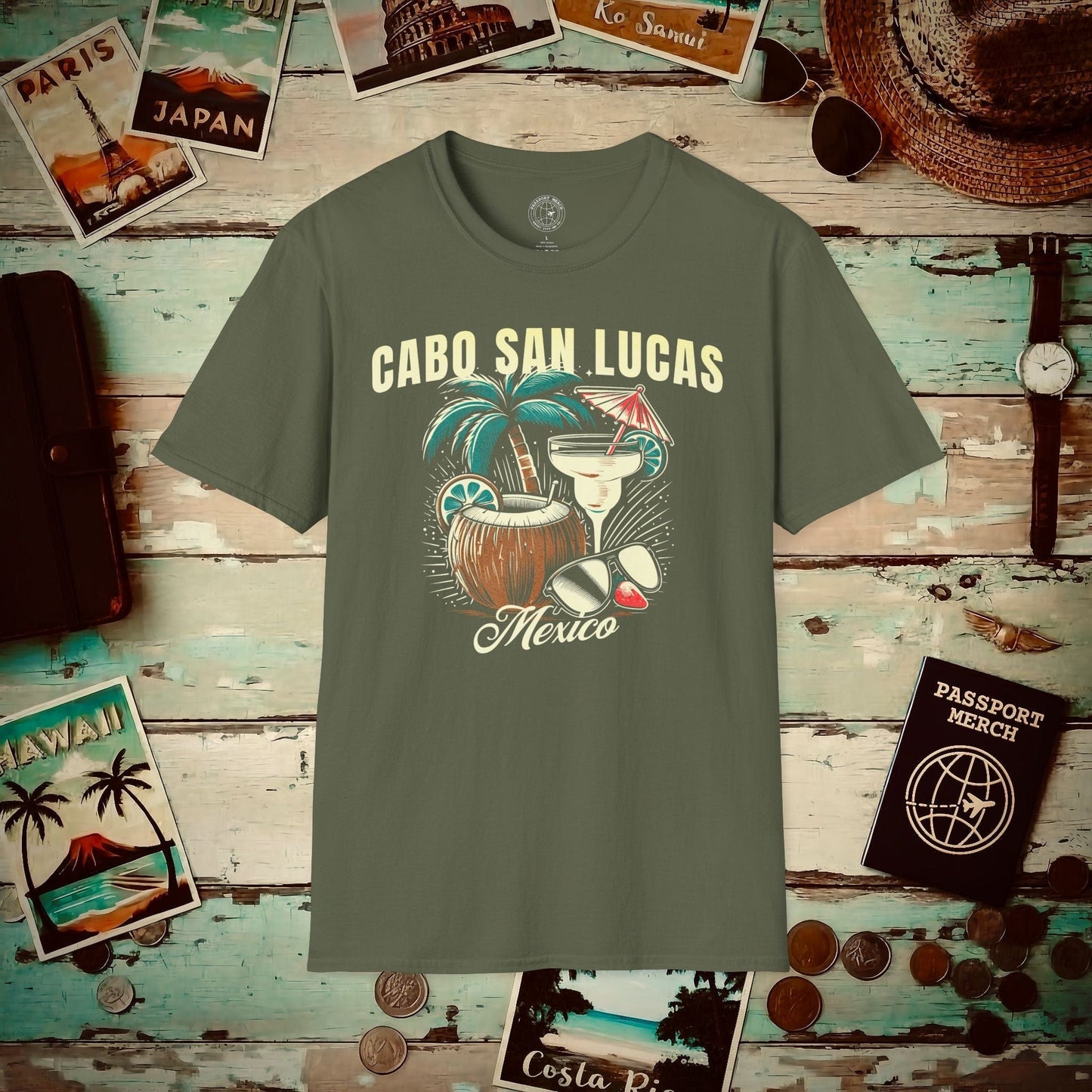 Cabo San Lucas Mexico T-Shirt Military Green / S