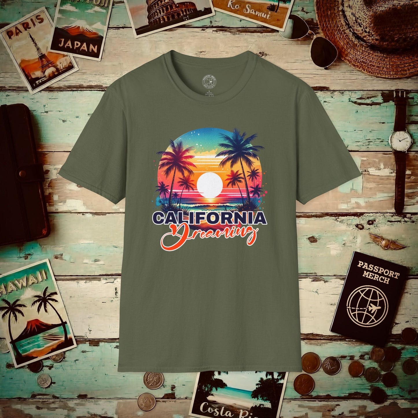 California Dreaming T-Shirt Military Green / S