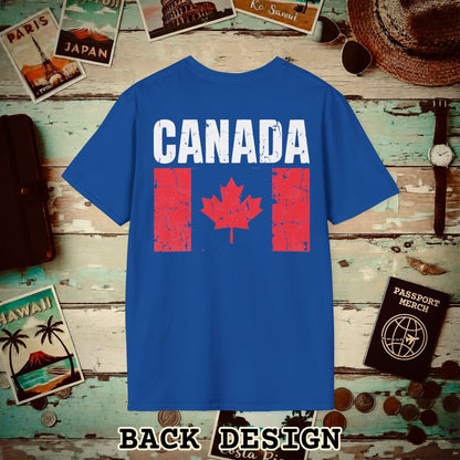 Canada Vintage Flag Back Print T-Shirt Royal / S