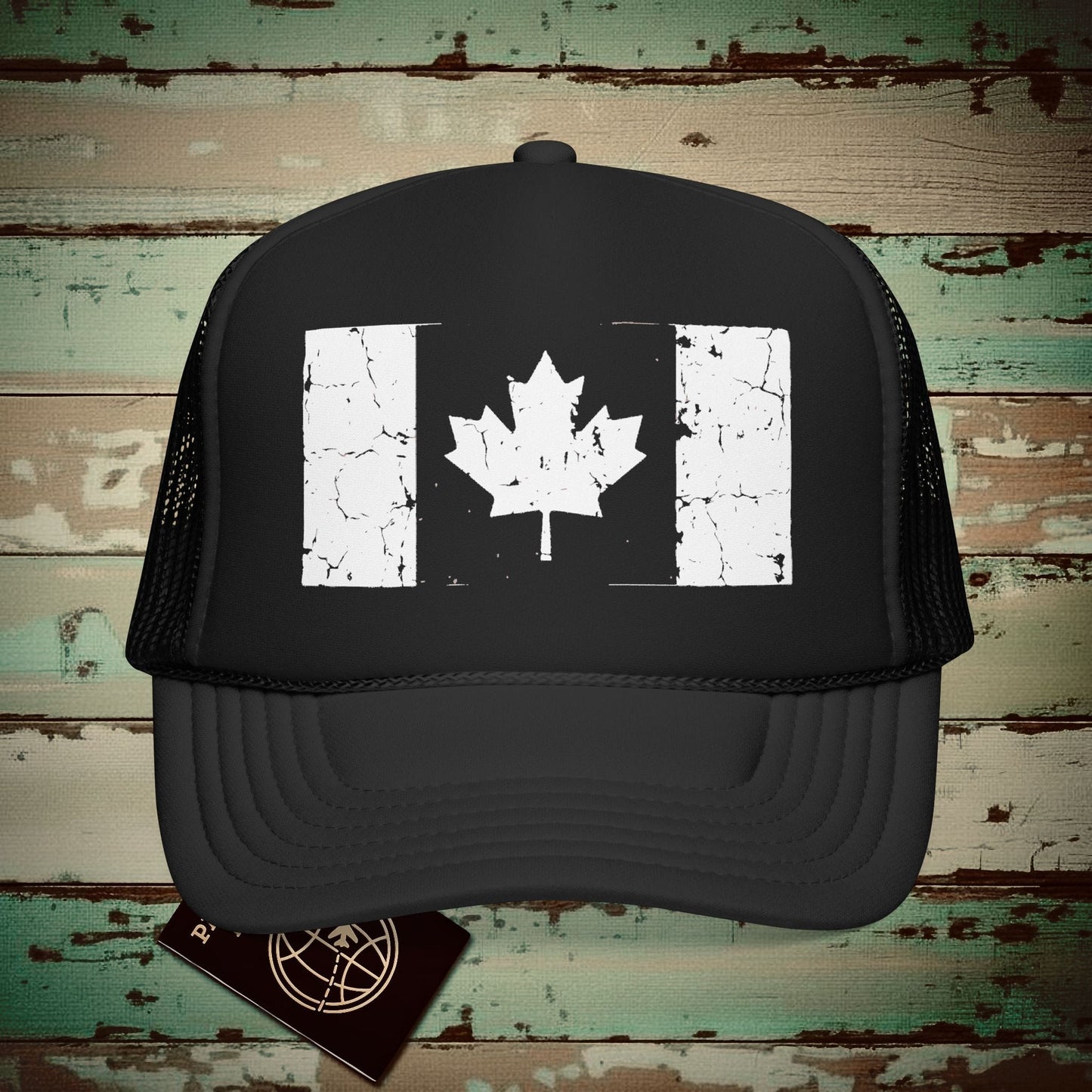 Canada Vintage Flag Trucker Hat Black / One size
