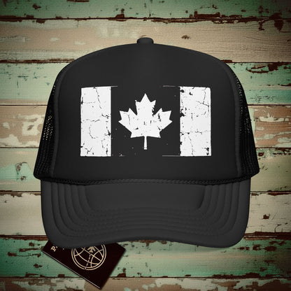 Canada Vintage Flag Trucker Hat Black / One size