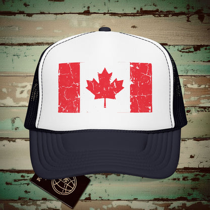 Canada Vintage Flag Trucker Hat Navy / White / Navy / One size