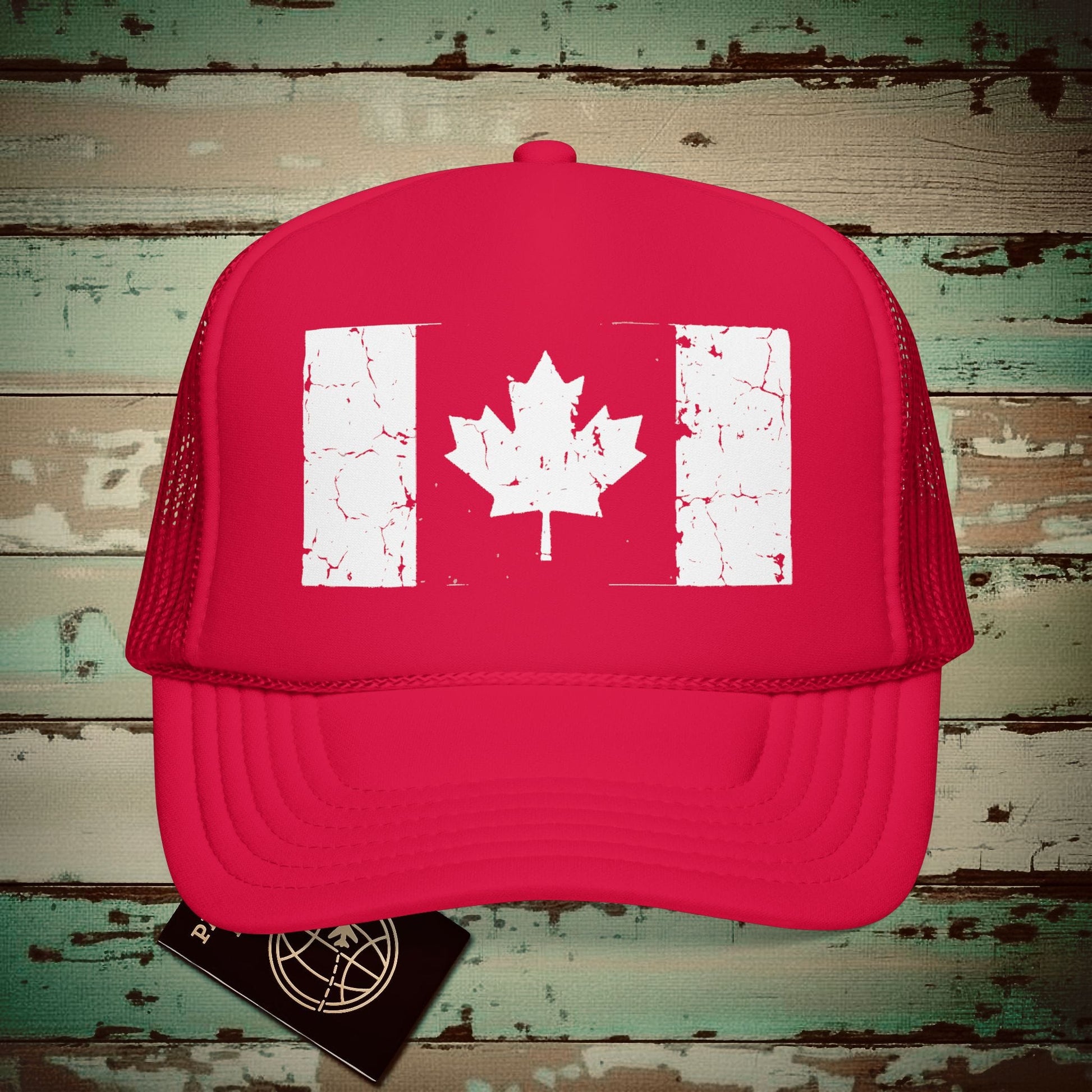 Canada Vintage Flag Trucker Hat Red / One size