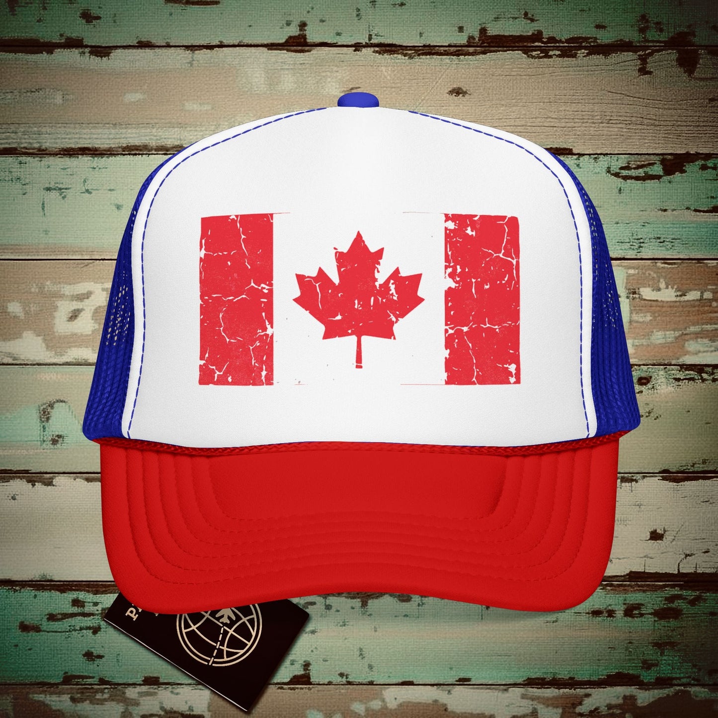 Canada Vintage Flag Trucker Hat Red / White / Royal / One size