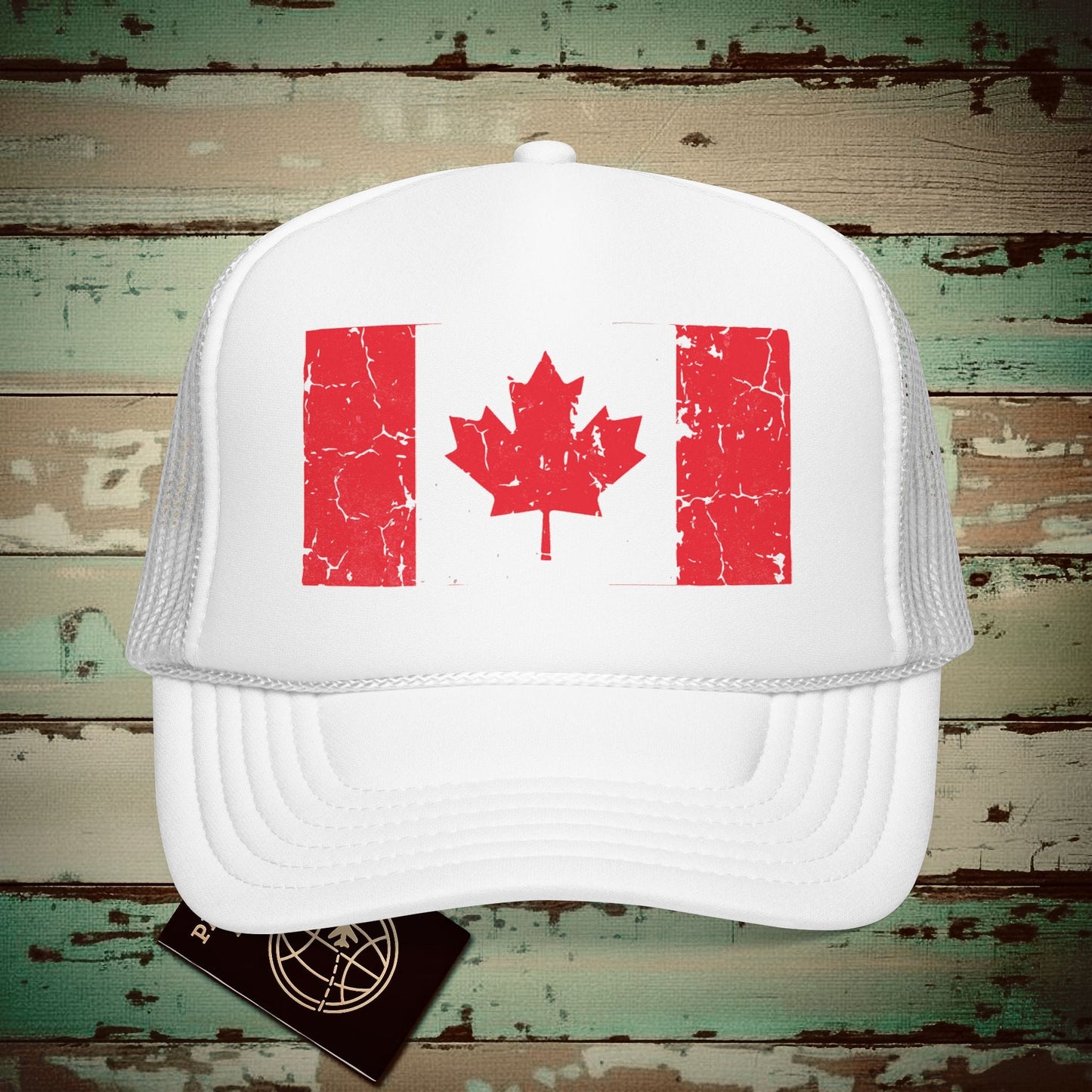 Canada Vintage Flag Trucker Hat White / One size