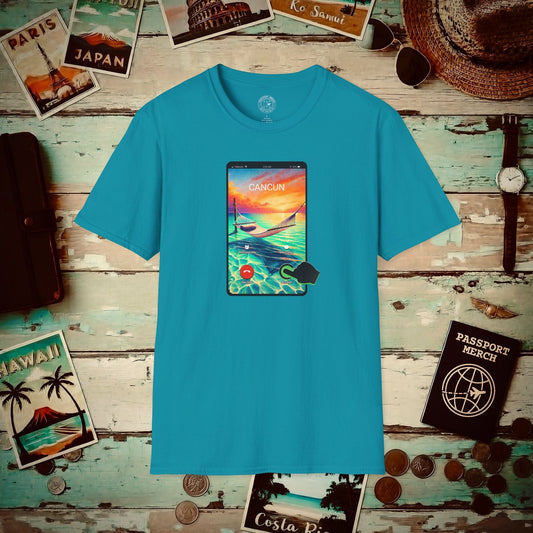 Cancun is calling. Accept. Mexico T-Shirt Tropical Blue / S