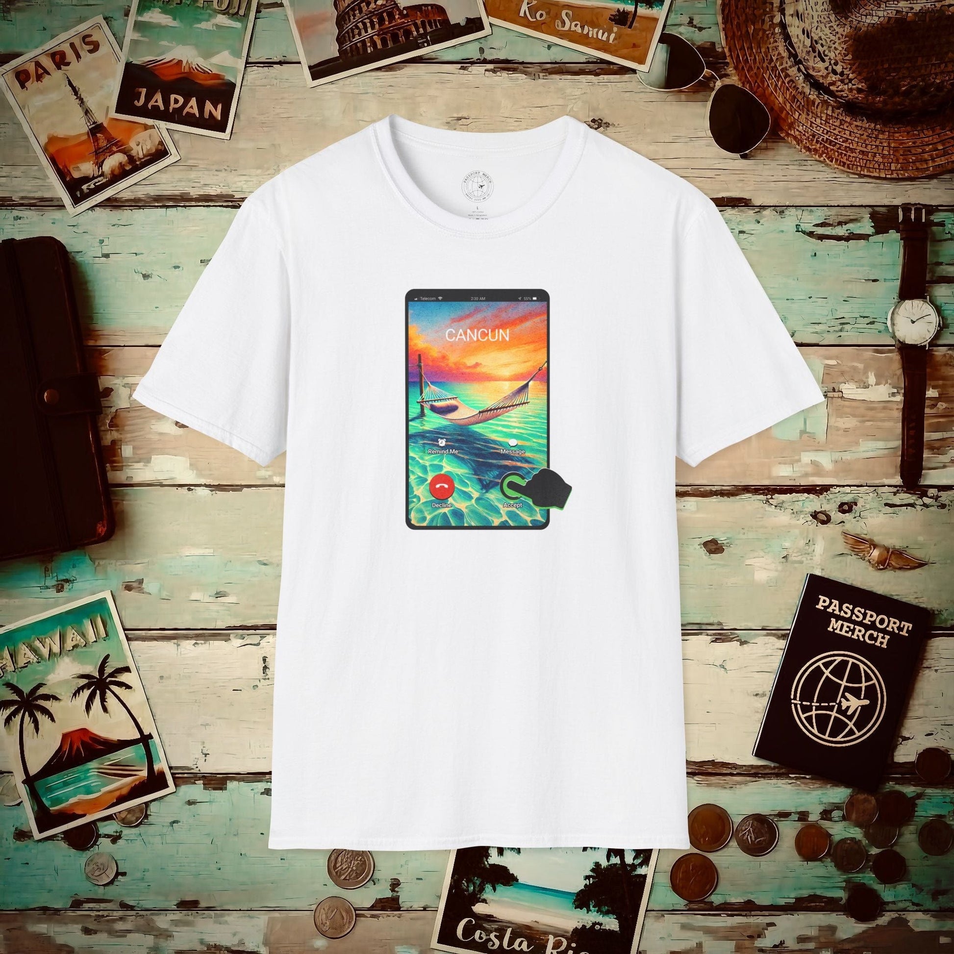 Cancun is calling. Accept. Mexico T-Shirt White / S