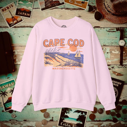 Cape Cod, Massachusetts - 80's Vintage Crewneck Light Pink / S