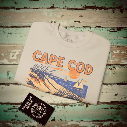 Cape Cod, Massachusetts - 80's Vintage Crewneck Sand / S