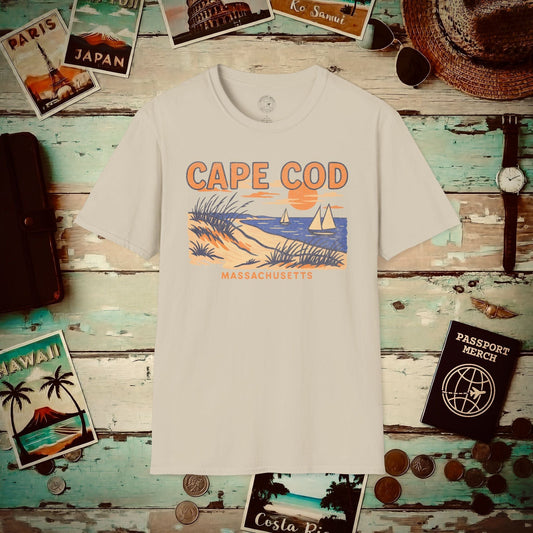 Cape Cod, Massachusetts - 80's Vintage T-Shirt Sand / S