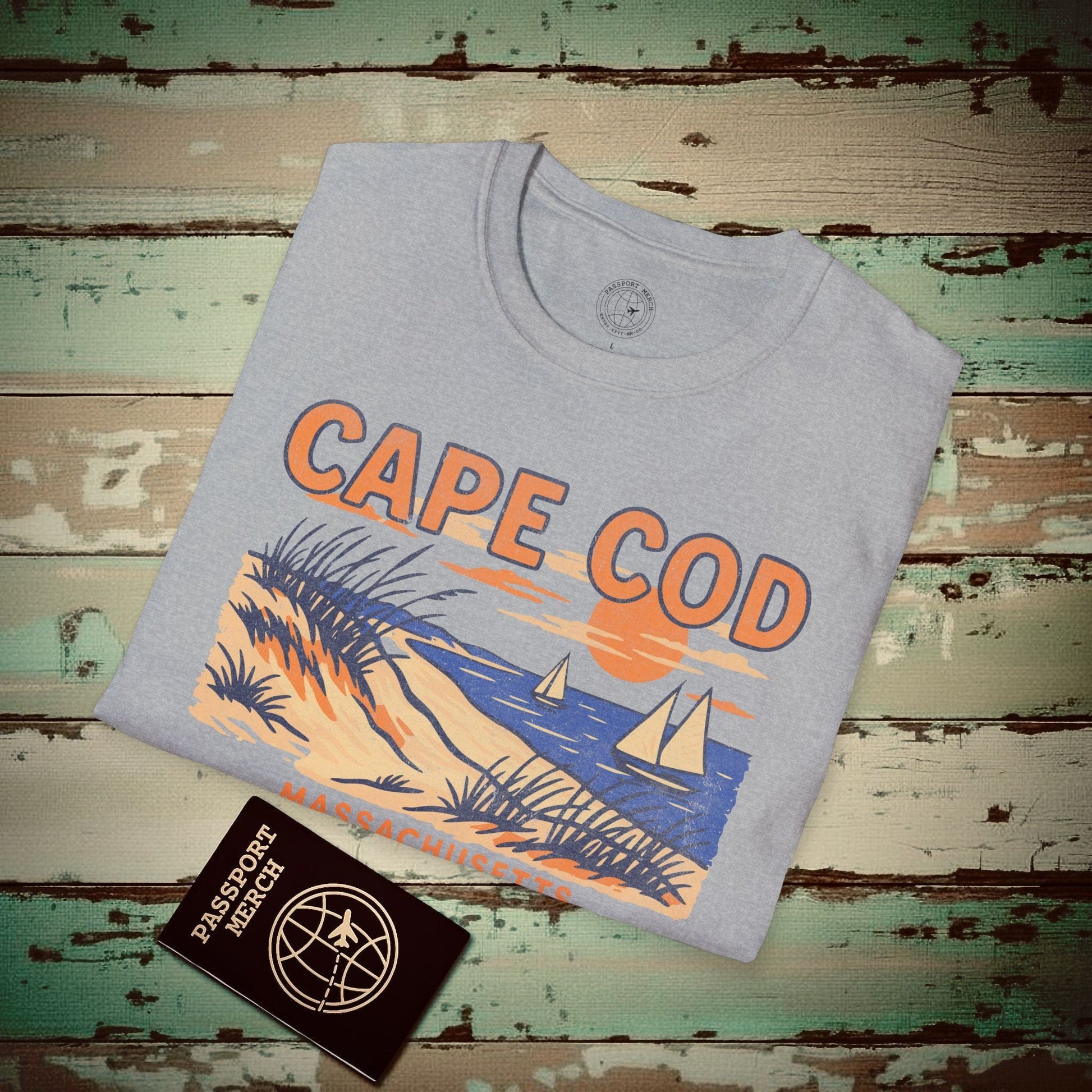 Cape Cod, Massachusetts - 80's Vintage T-Shirt Sport Grey / S