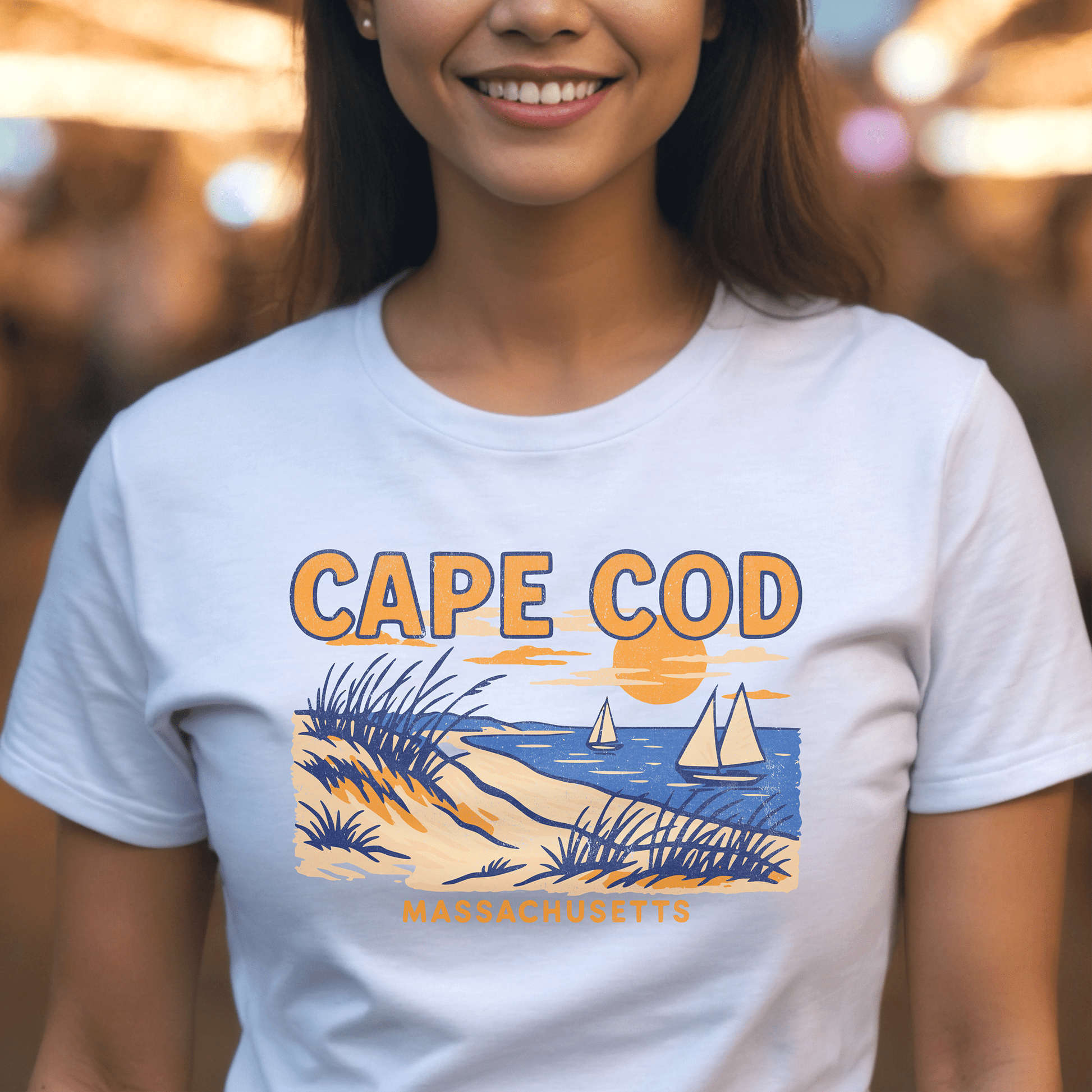 Cape Cod, Massachusetts - 80's Vintage T-Shirt White / S