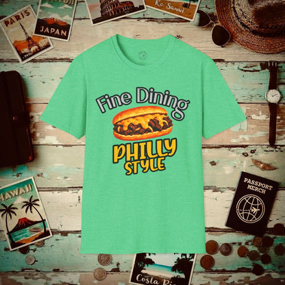 Cheesesteak Fine Dining Philly Style, Pennsylvania T-Shirt Heather Irish Green / S