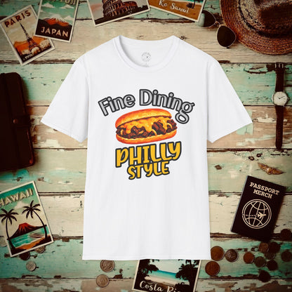 Cheesesteak Fine Dining Philly Style, Pennsylvania T-Shirt White / S
