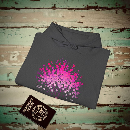 Cherry Blossoms Growing from Peace Japan Hoodie Dark Heather / S