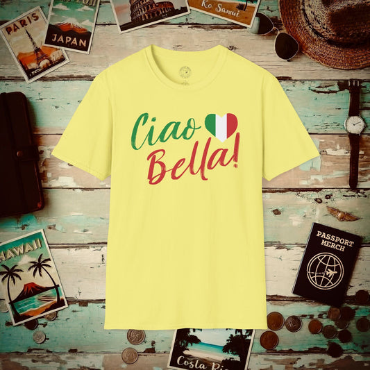 Ciao Bella Heart Italy T-Shirt Cornsilk / S