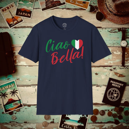 Ciao Bella Heart Italy T-Shirt Navy / S