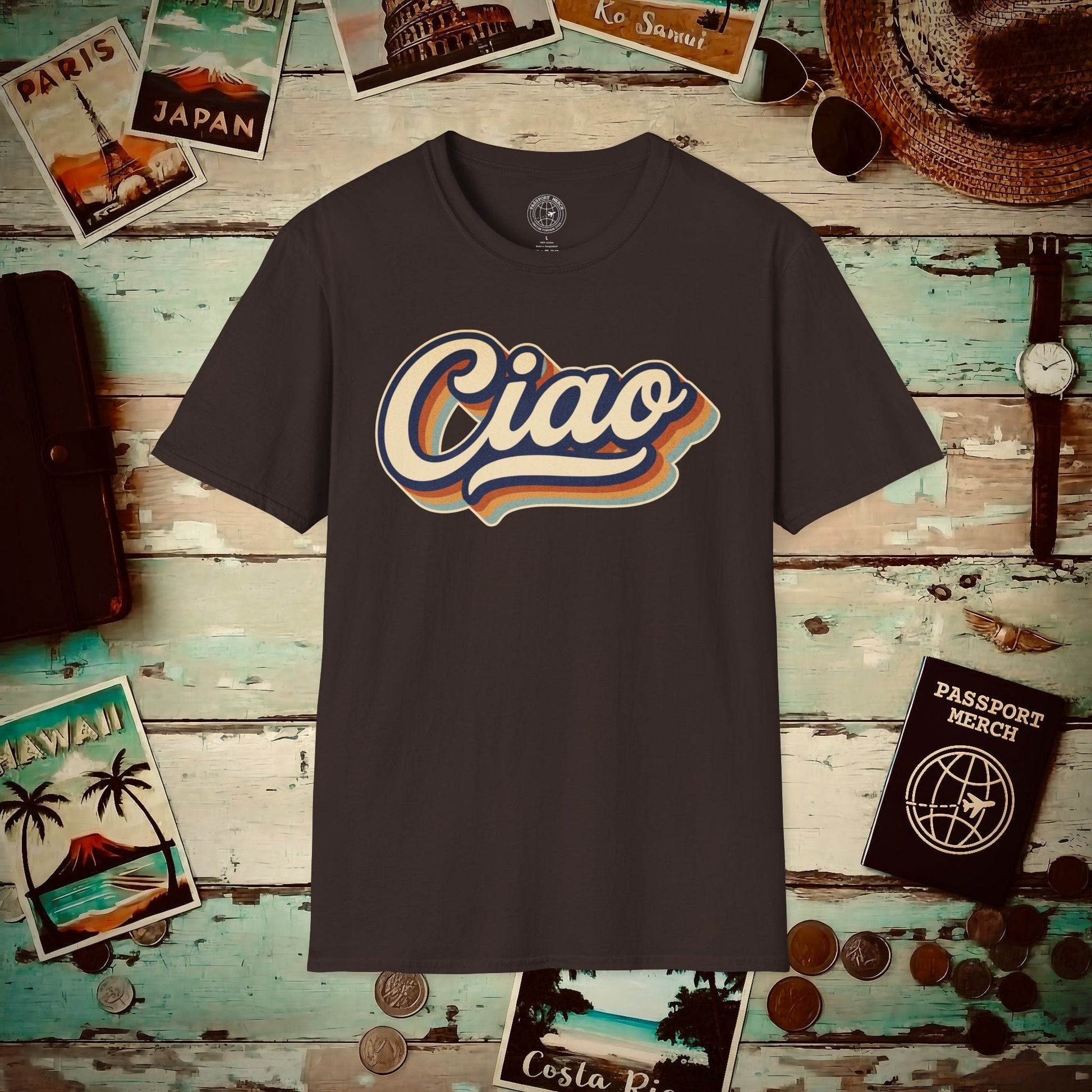 Ciao (Classic 70s), Italy T-Shirt Dark Chocolate / S