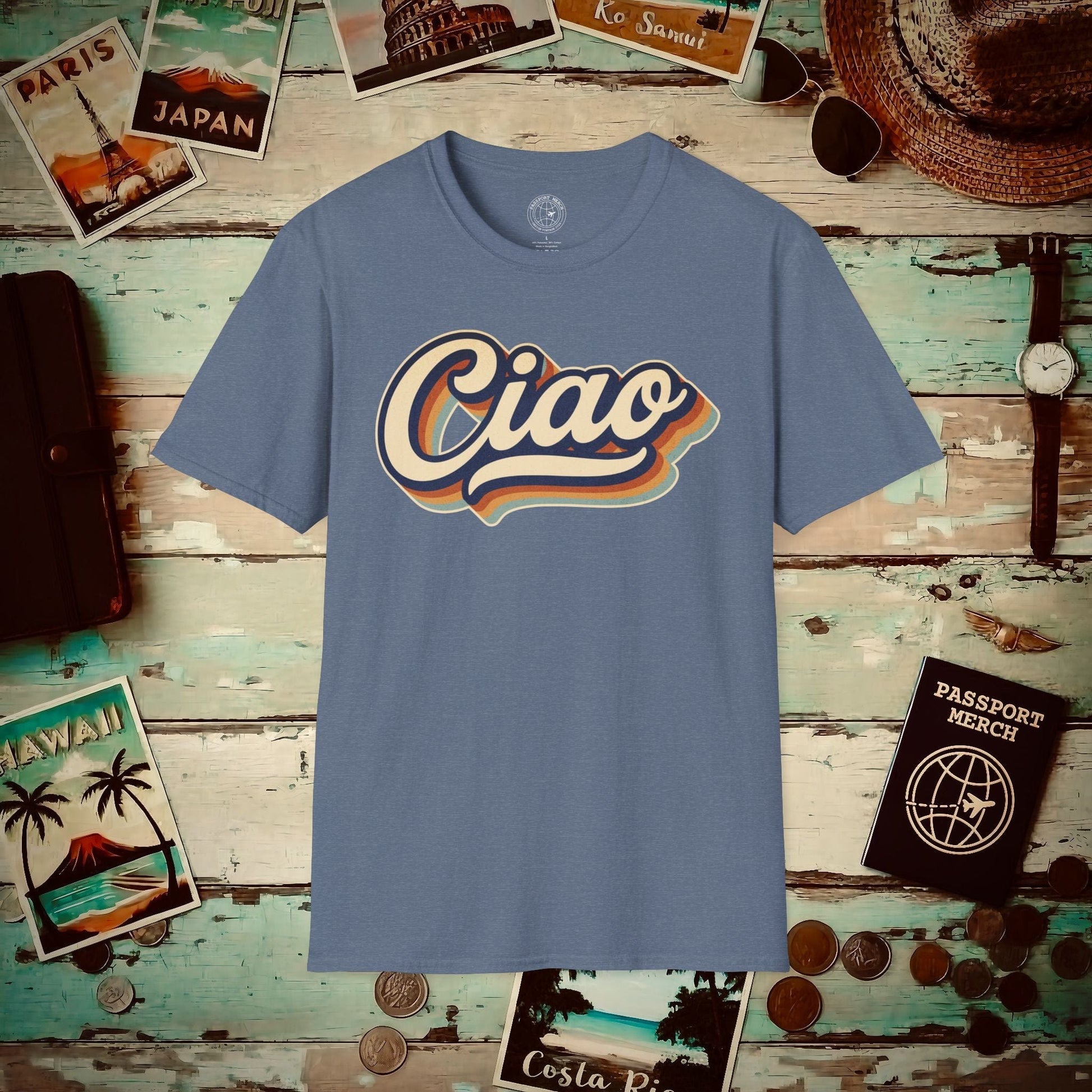Ciao (Classic 70s), Italy T-Shirt Heather Indigo / S
