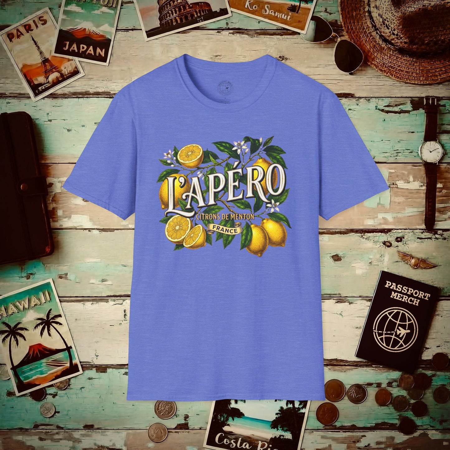 Citrons de Menton, France T-Shirt Heather Royal / S