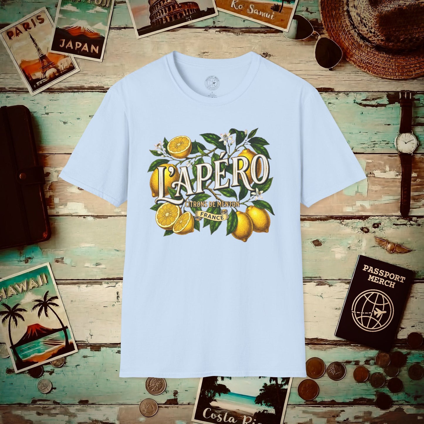 Citrons de Menton, France T-Shirt Light Blue / S