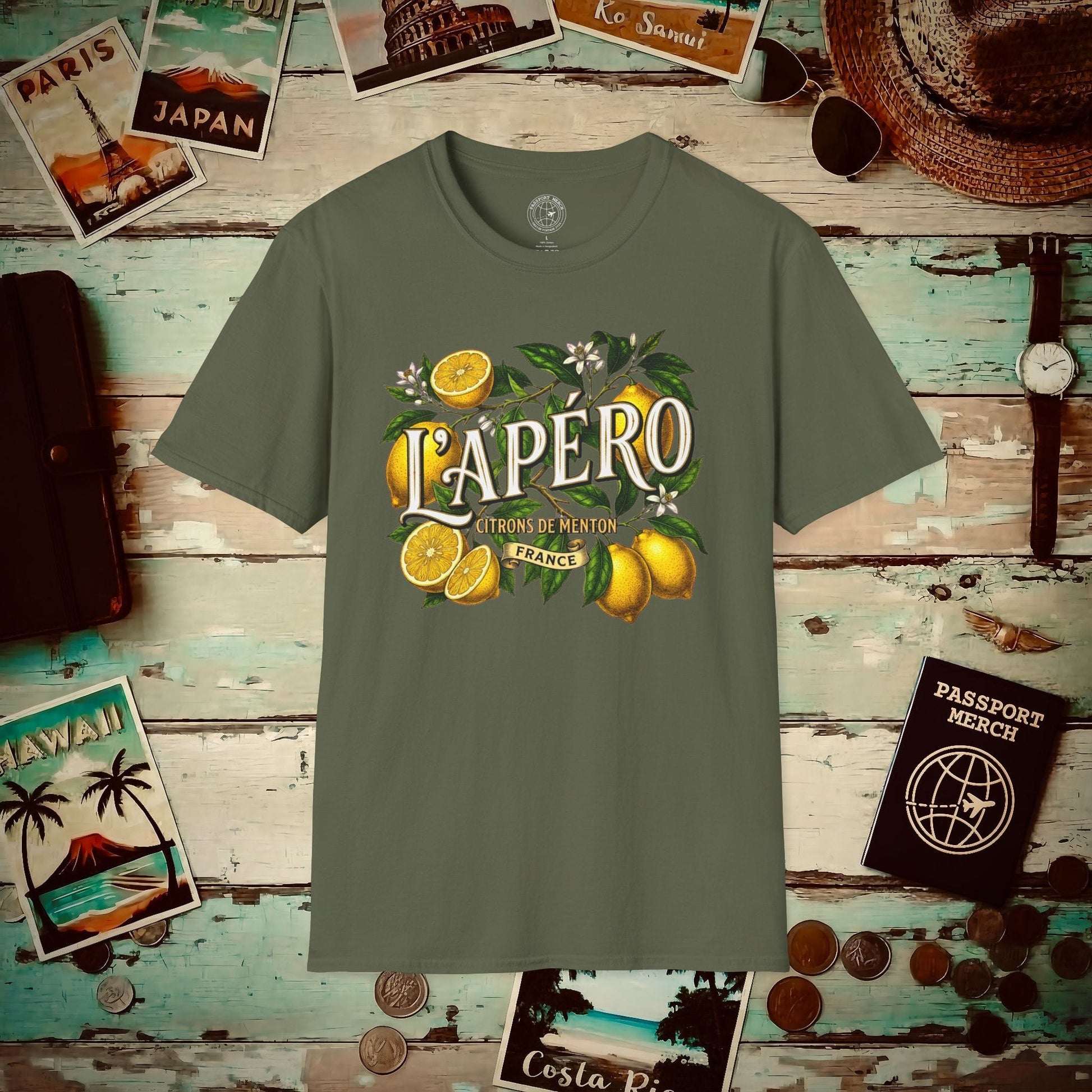 Citrons de Menton, France T-Shirt Military Green / S