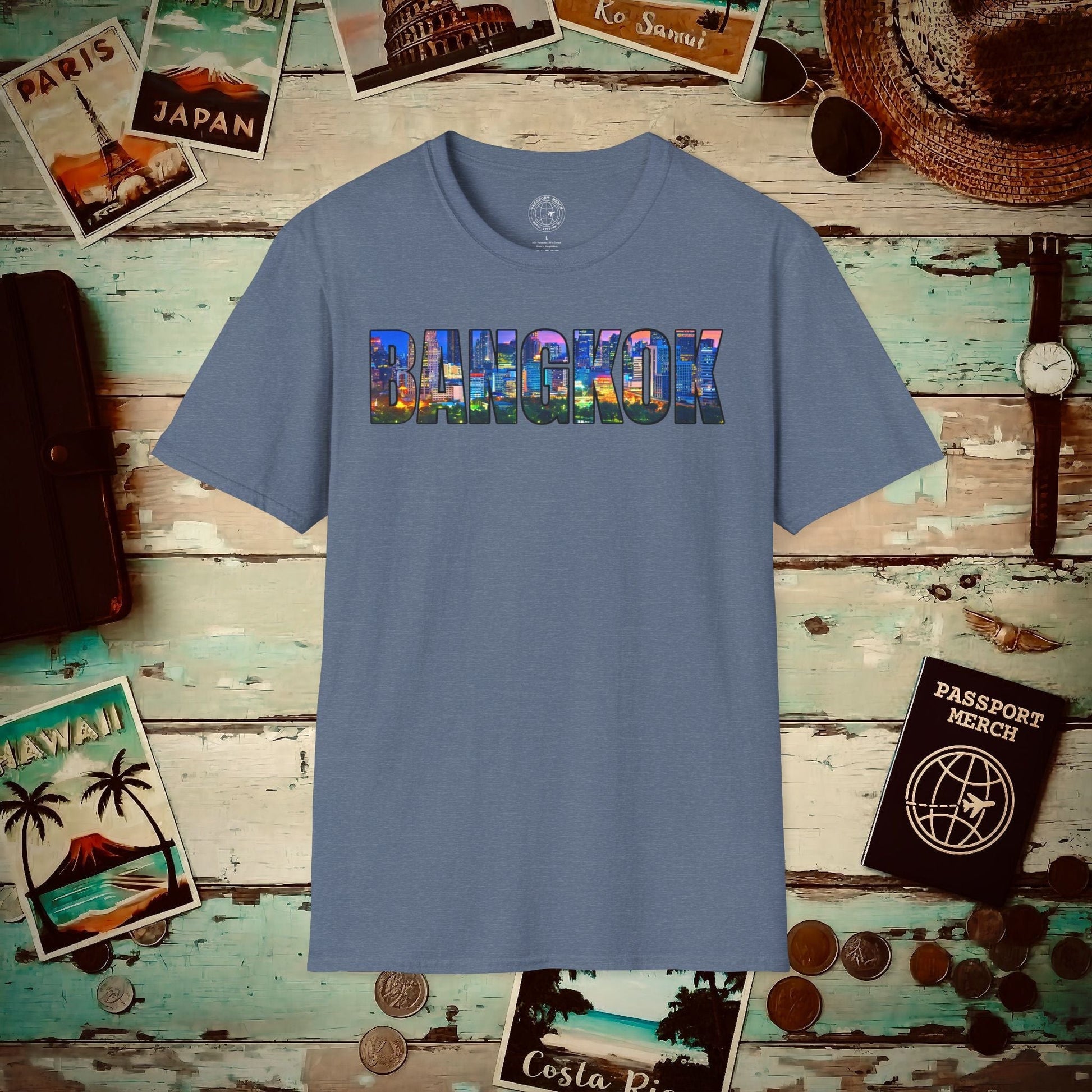 City Window Bangkok Thailand T-Shirt Heather Indigo / S