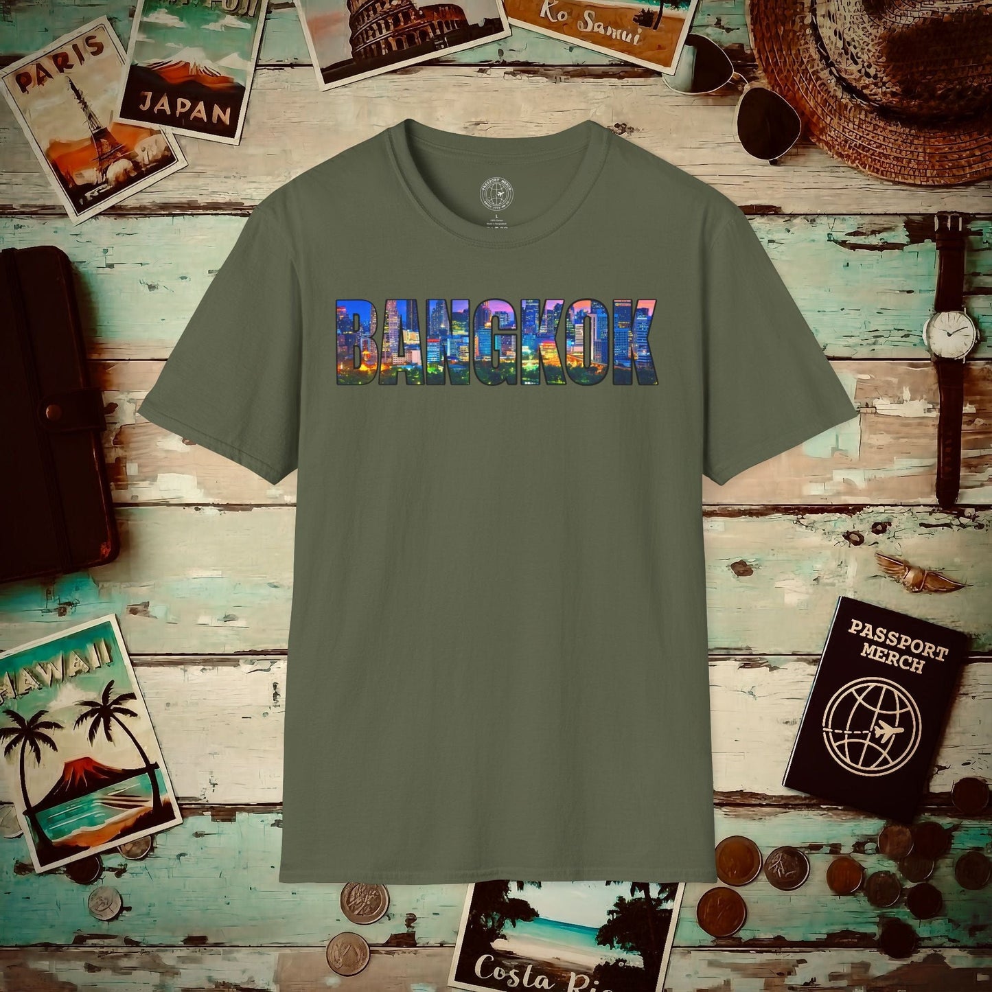 City Window Bangkok Thailand T-Shirt Military Green / S
