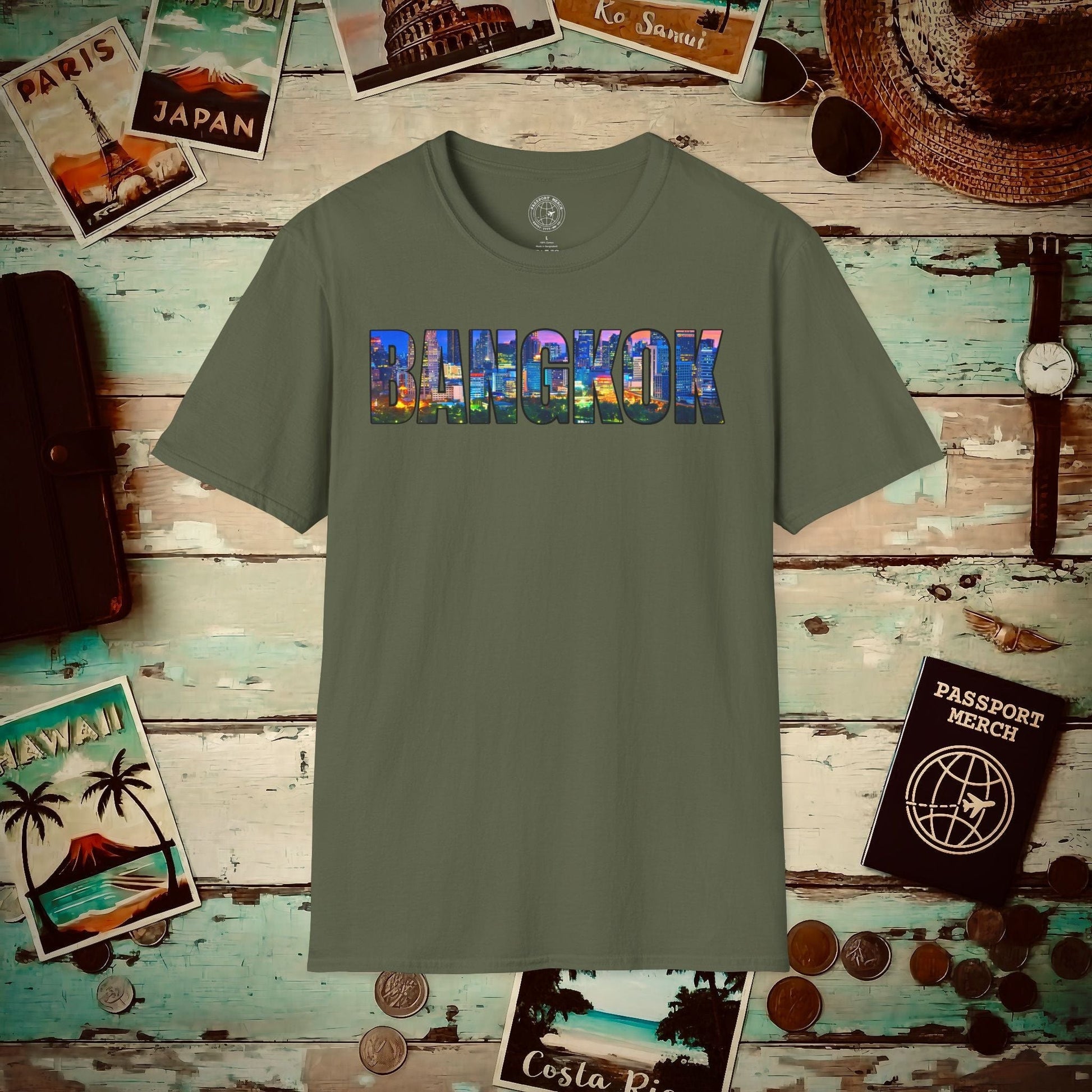 City Window Bangkok Thailand T-Shirt Military Green / S