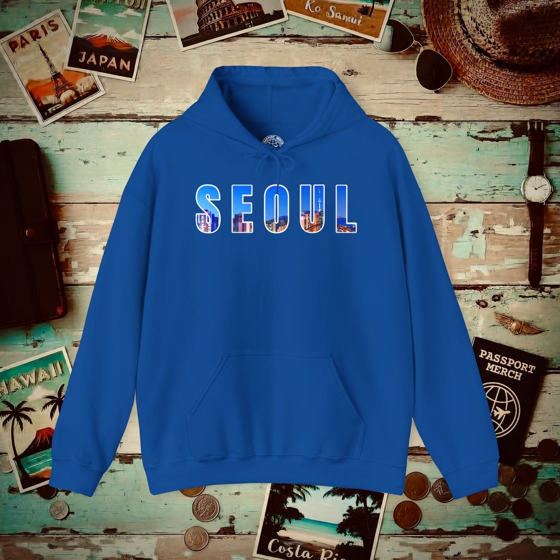 City Window Seoul Korea Hoodie Royal / S