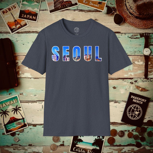 City Window Seoul Korea T-Shirt Heather Navy / S
