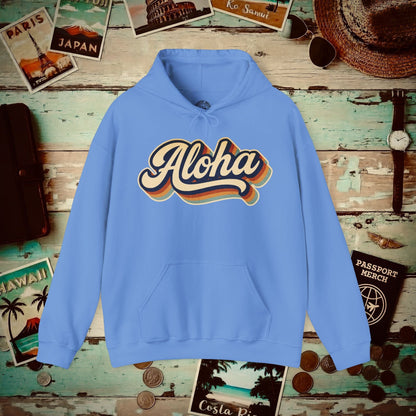 Classic 70s, Aloha, Hawaii Hoodie Carolina Blue / S