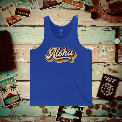 Classic 70s, Aloha, Hawaii Tank Top True Royal / XS