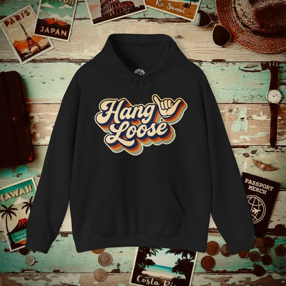 Classic 70s, Hang Loose, Hawaii Hoodie Black / S