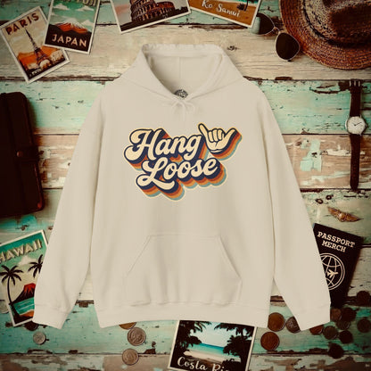 Classic 70s, Hang Loose, Hawaii Hoodie Sand / S