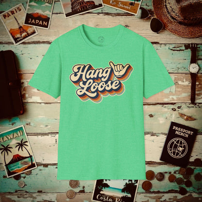 Classic 70s, Hang Loose, Hawaii T-Shirt Heather Irish Green / S