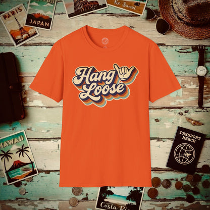 Classic 70s, Hang Loose, Hawaii T-Shirt Orange / S