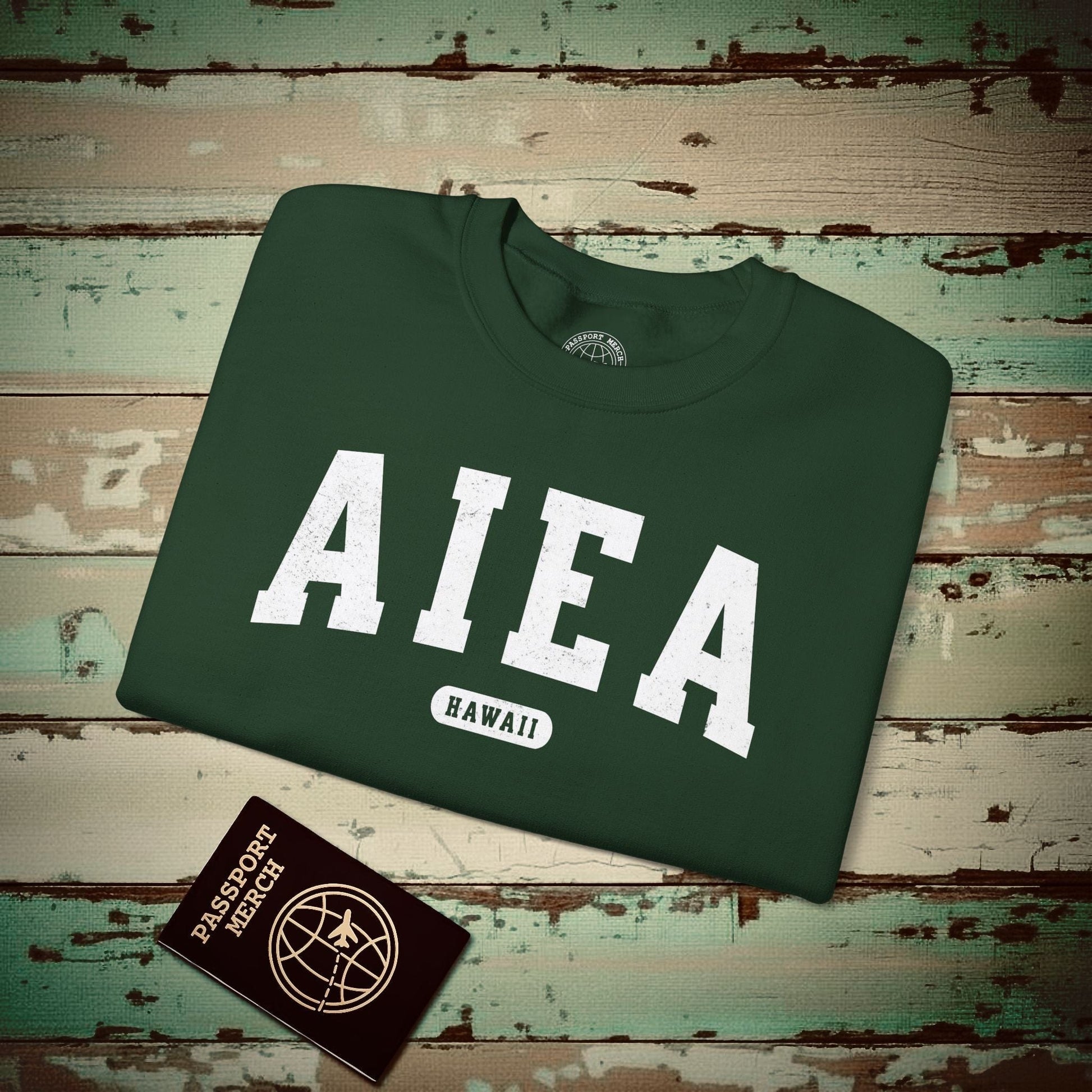 Classic Athletic, Aiea, Hawaii (Fan Service) Crewneck Forest Green / S