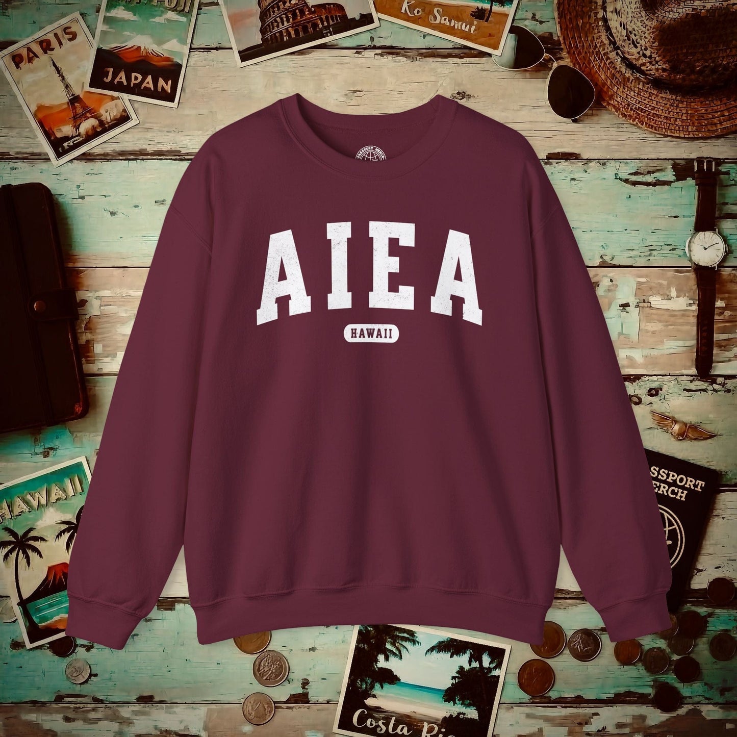 Classic Athletic, Aiea, Hawaii (Fan Service) Crewneck Maroon / S