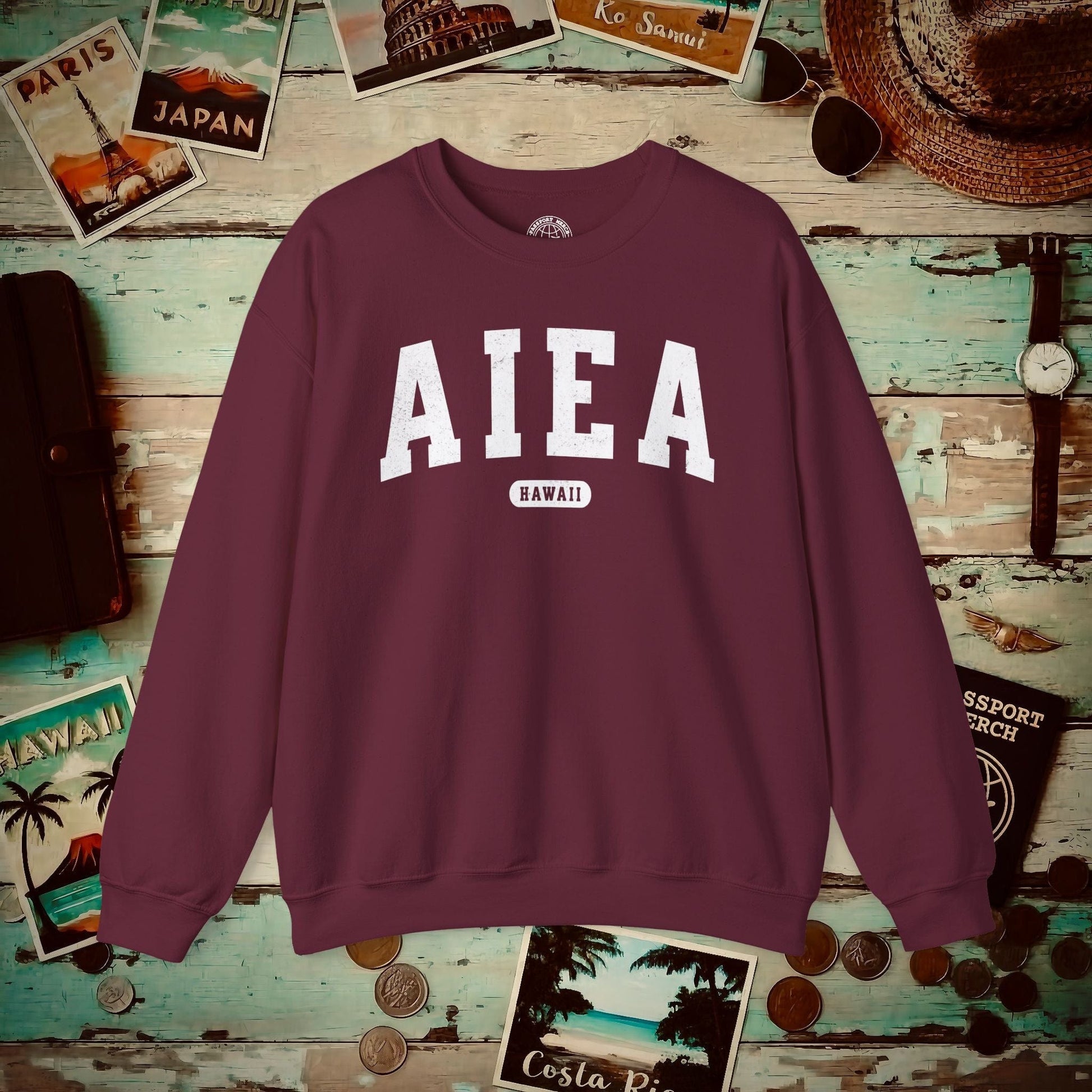 Classic Athletic, Aiea, Hawaii (Fan Service) Crewneck Maroon / S