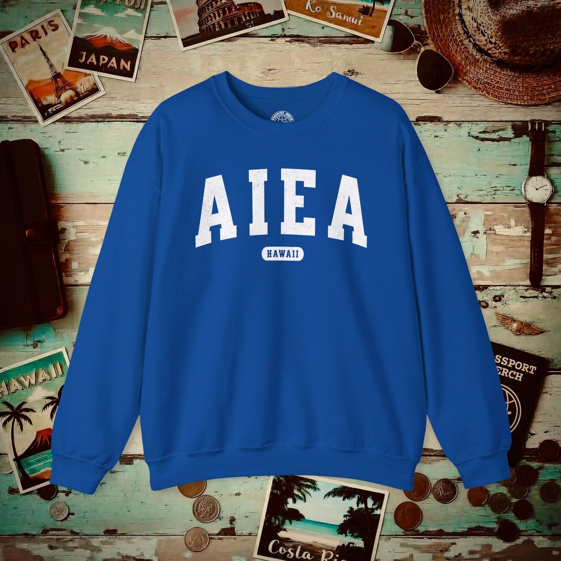 Classic Athletic, Aiea, Hawaii (Fan Service) Crewneck Royal / S